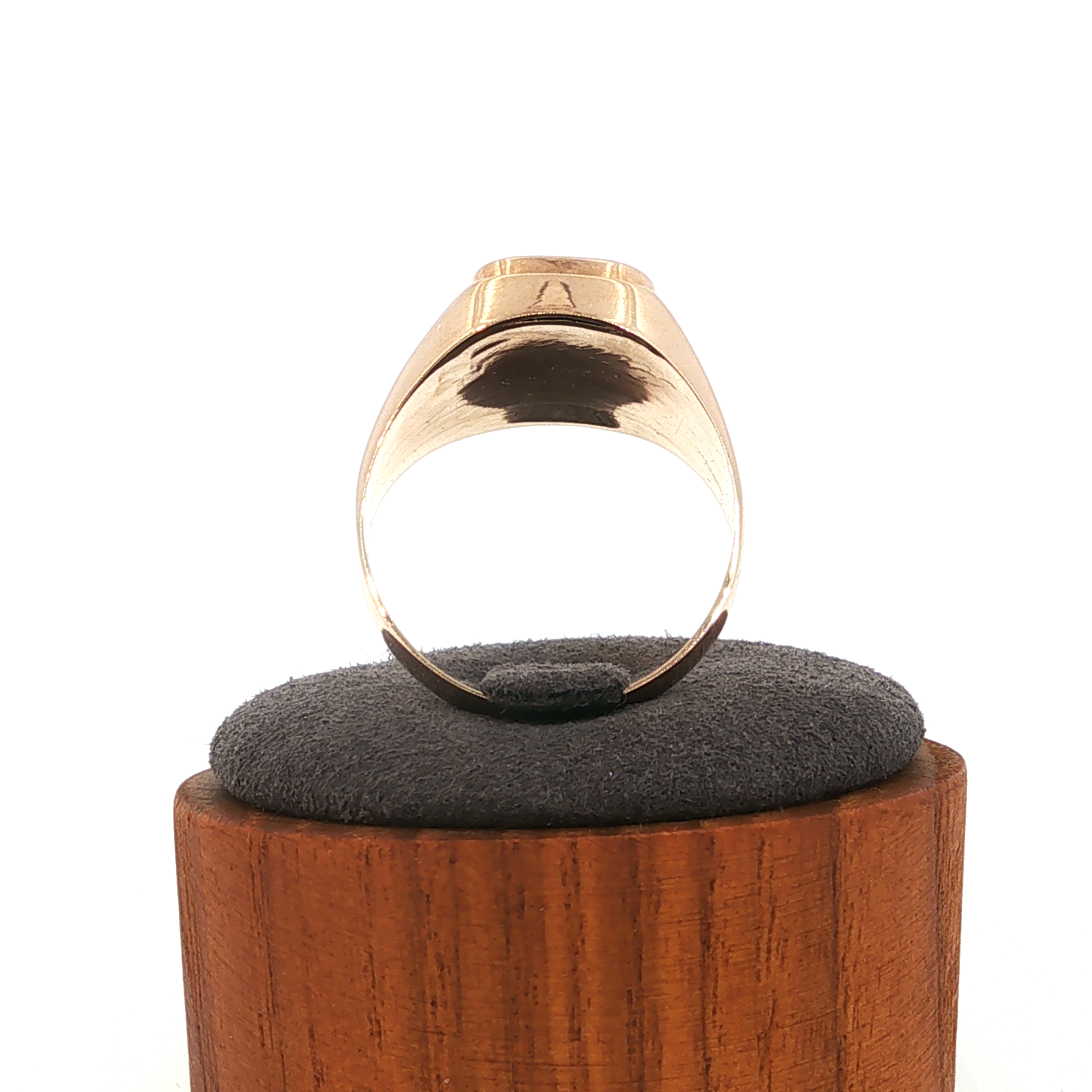 Rose Gold Signet Ring with Black Onyx
