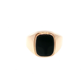 Rose Gold Black Onyx Signet Ring