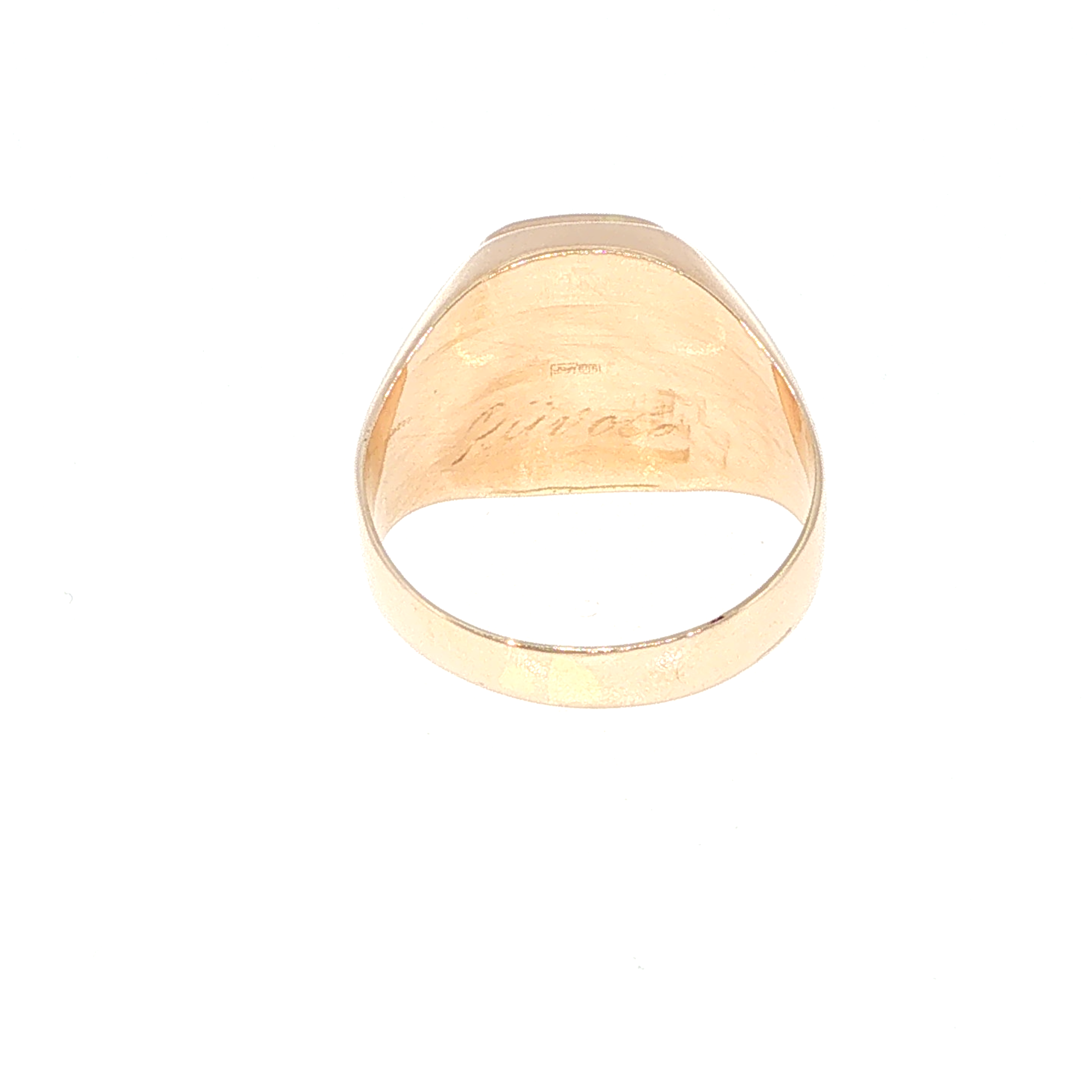 Rose Gold Black Onyx Signet Ring
