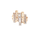 Geometric Diamond and Rose Gold Cocktail Ring