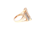 Geometric Diamond and Rose Gold Cocktail Ring