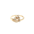 Yellow Gold Asymmetrical Diamond Multi-Stone Ring