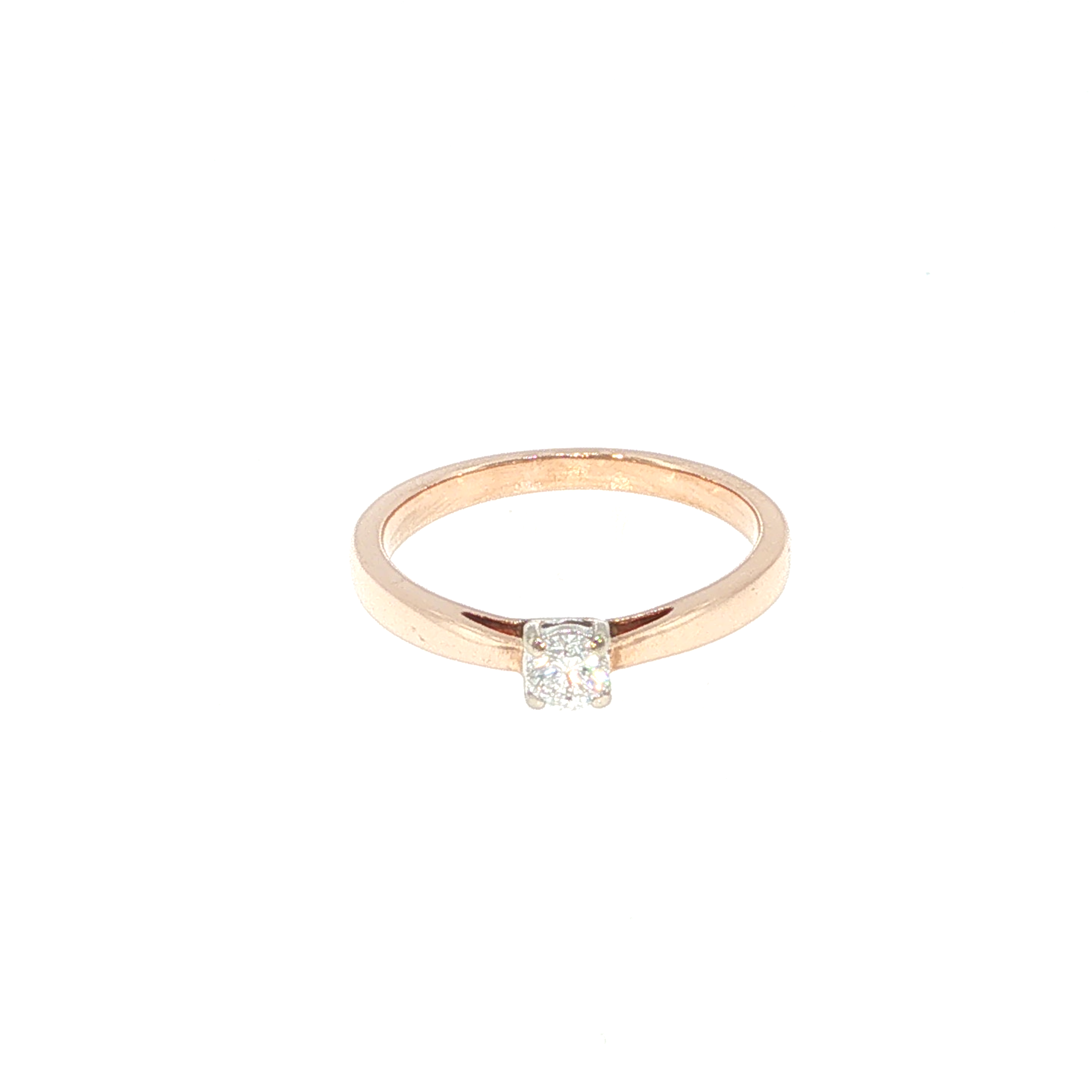 Diamond Solitaire Ring in Rose Gold