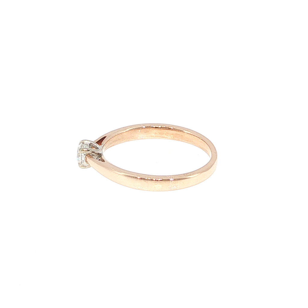 Diamond Solitaire Ring in Rose Gold