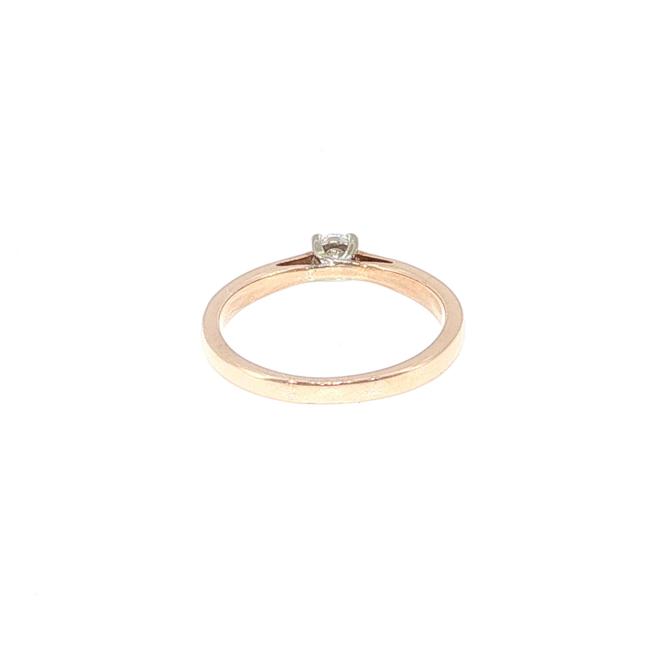 Diamond Solitaire Ring in Rose Gold