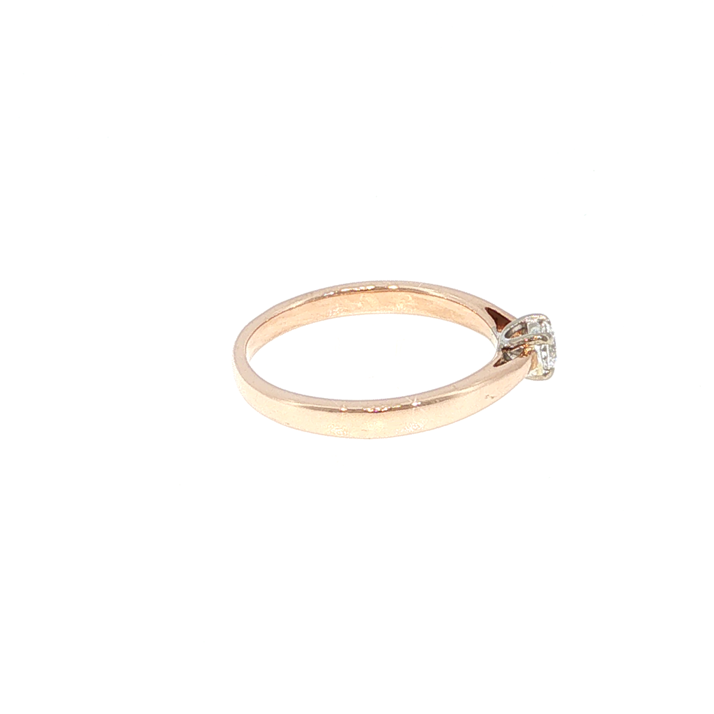 Diamond Solitaire Ring in Rose Gold