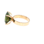 Large Round Peridot Solitaire Ring in Rose Gold