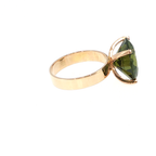Large Round Peridot Solitaire Ring in Rose Gold