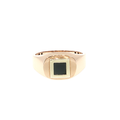 Rose Gold Square Onyx Signet Ring