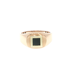 Rose Gold Square Onyx Signet Ring