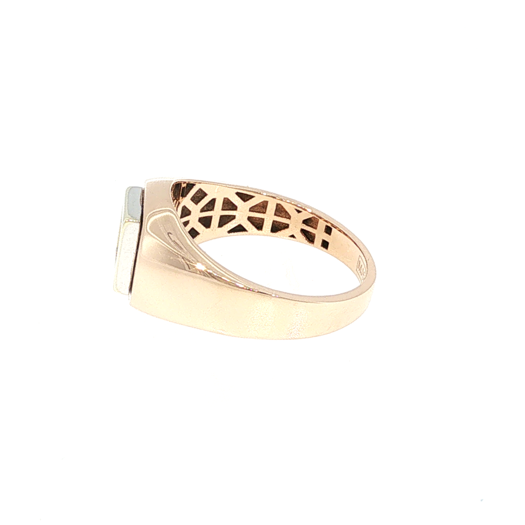 Rose Gold Square Onyx Signet Ring