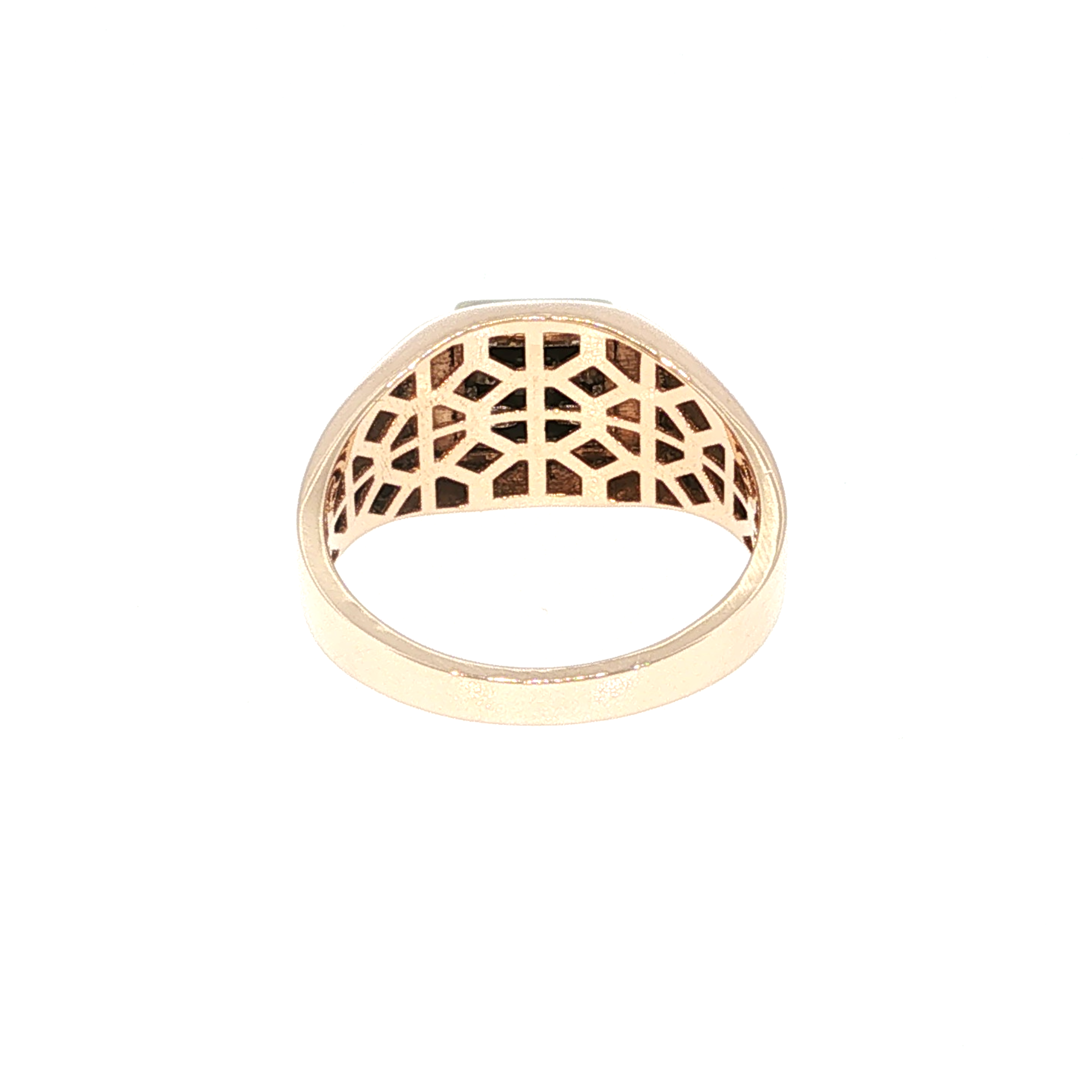 Rose Gold Square Onyx Signet Ring