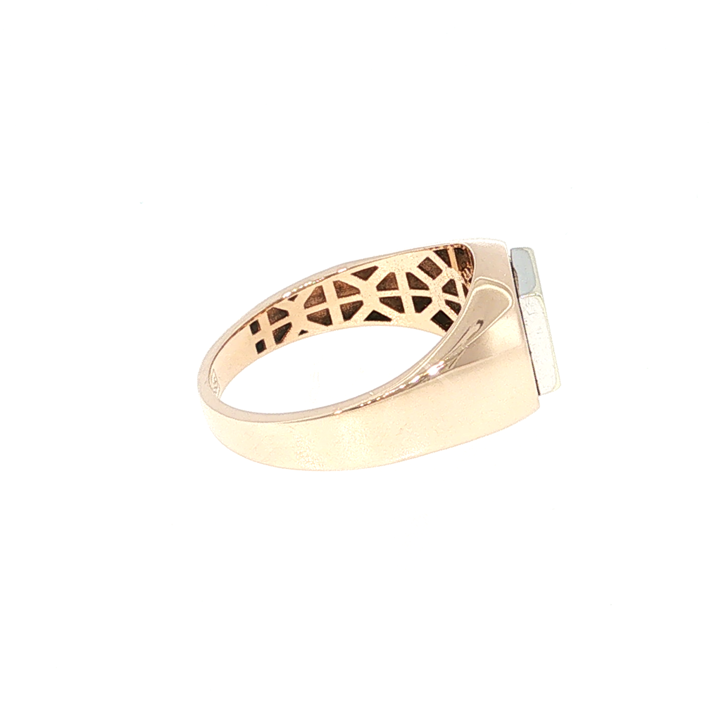 Rose Gold Square Onyx Signet Ring