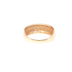 Yellow Gold Pavé Diamond Domed Band Ring