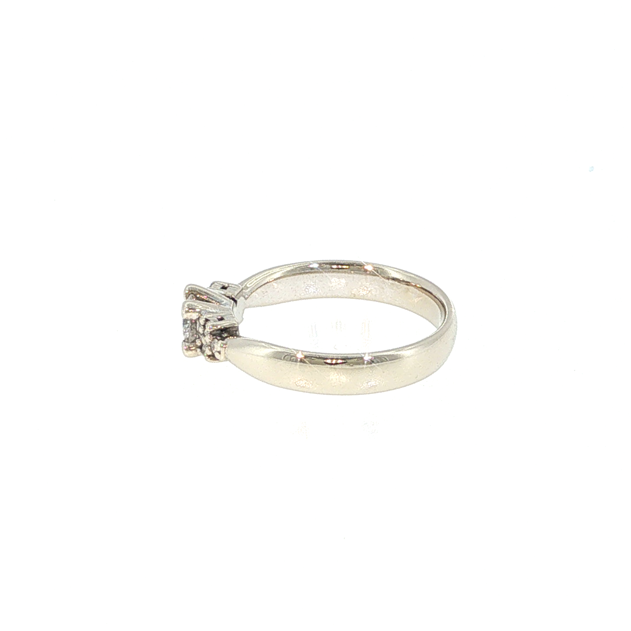 White Gold Diamond Multistone Cluster Ring