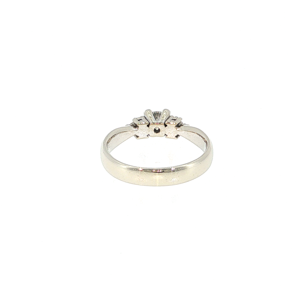 White Gold Diamond Multistone Cluster Ring