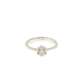 Diamond Floral Solitaire Ring in White Gold