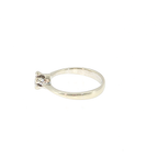 Diamond Floral Solitaire Ring in White Gold