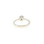 Diamond Floral Solitaire Ring in White Gold