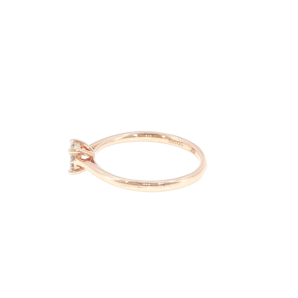 Diamond Multistone Cluster Ring in Rose Gold