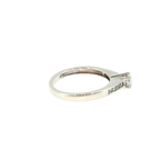 Princess Cut Diamond Channel Set Engagement Ring - White Gold