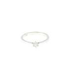 Diamond Solitaire Ring in White Gold