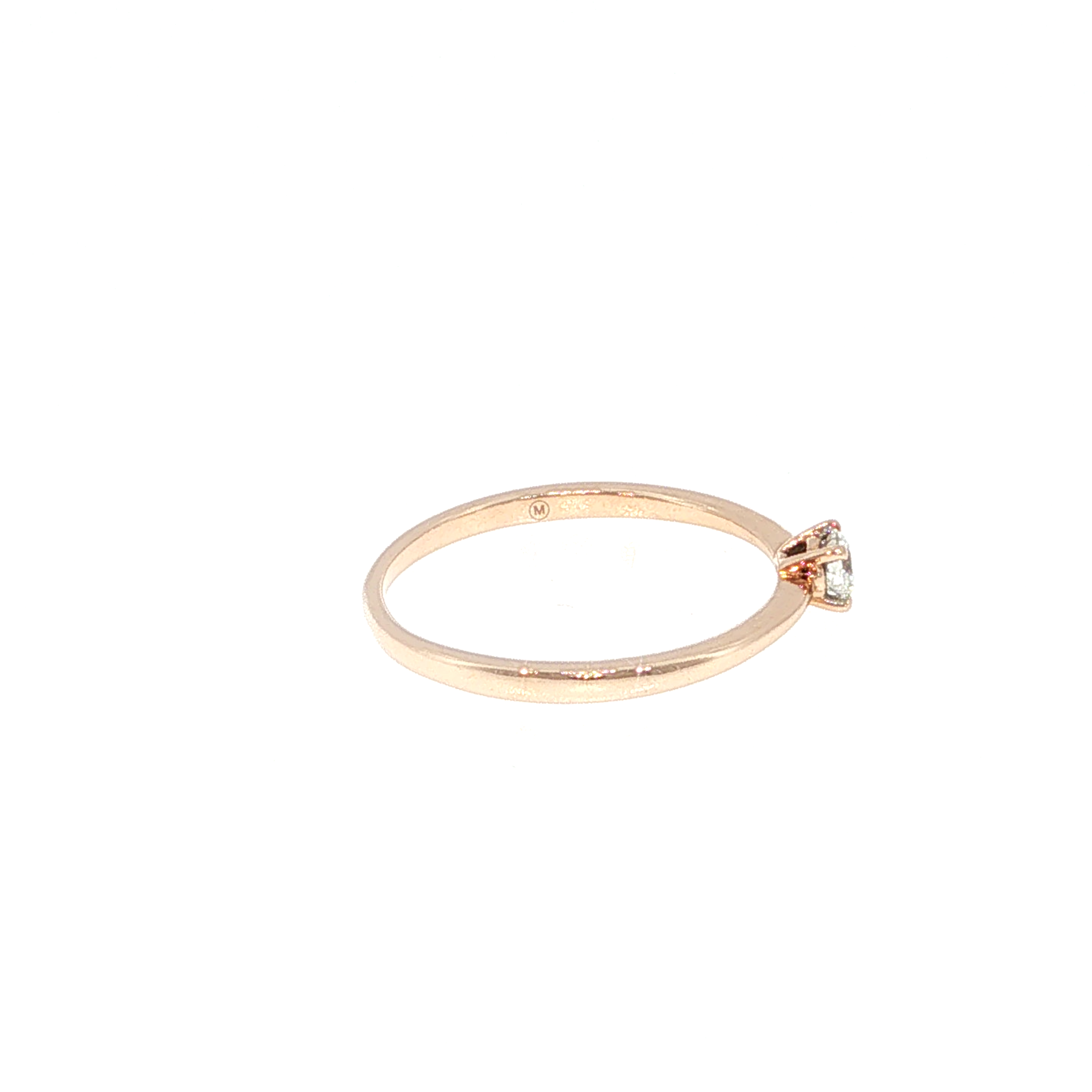 Diamond Solitaire Ring in Rose Gold