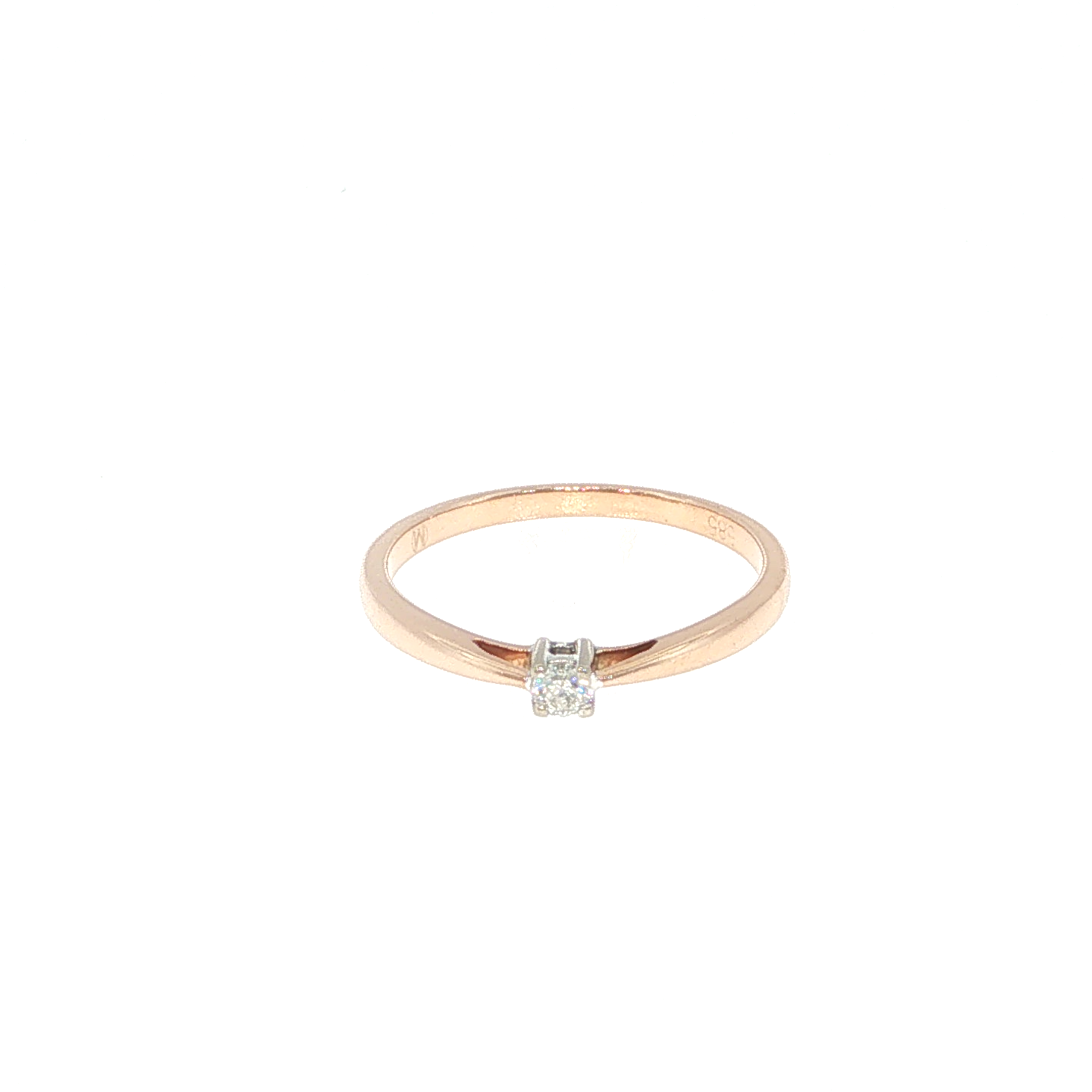 Rose Gold Diamond Solitaire Ring