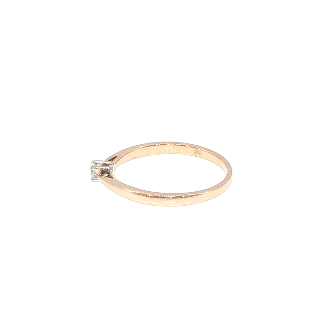 Rose Gold Diamond Solitaire Ring