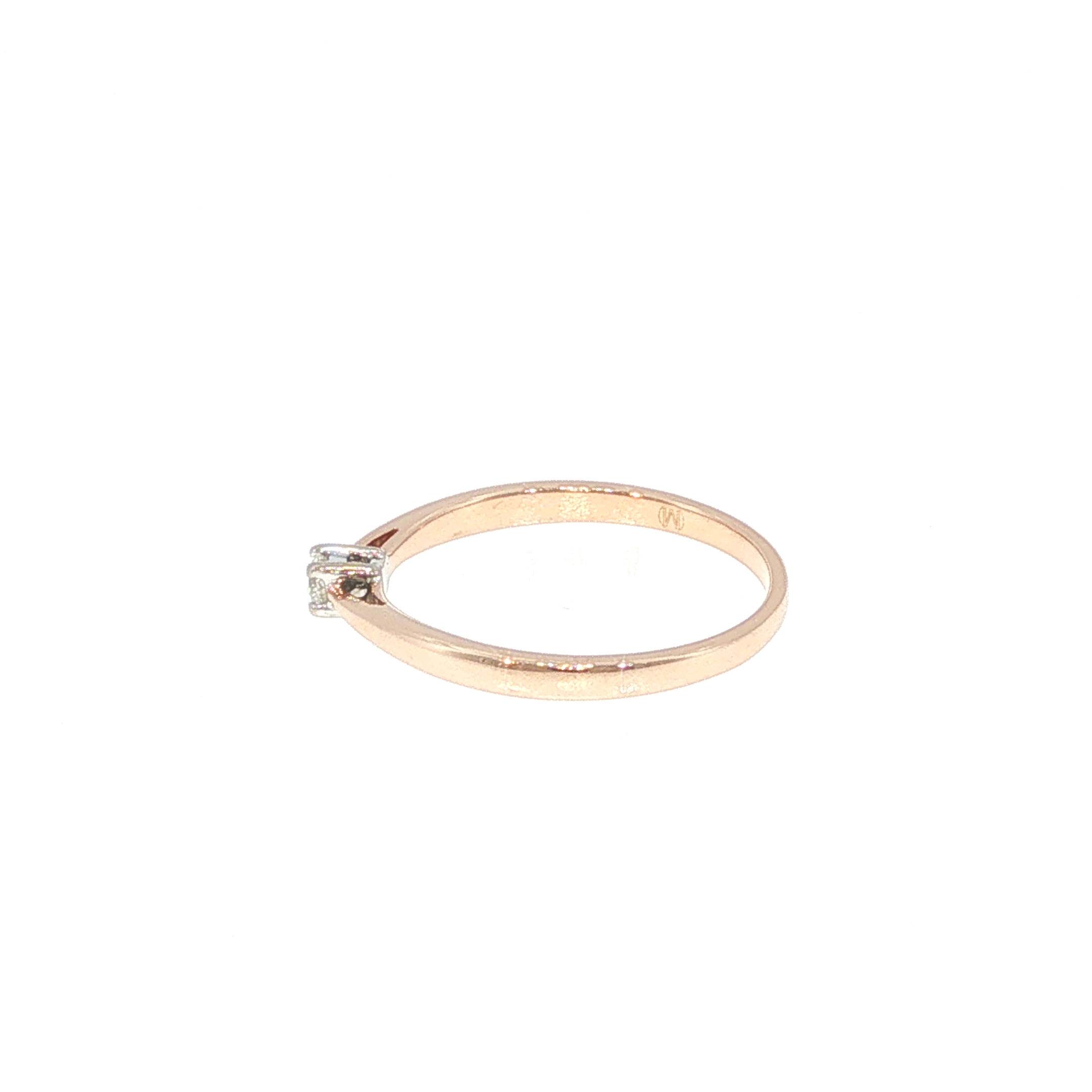 Rose Gold Diamond Solitaire Ring
