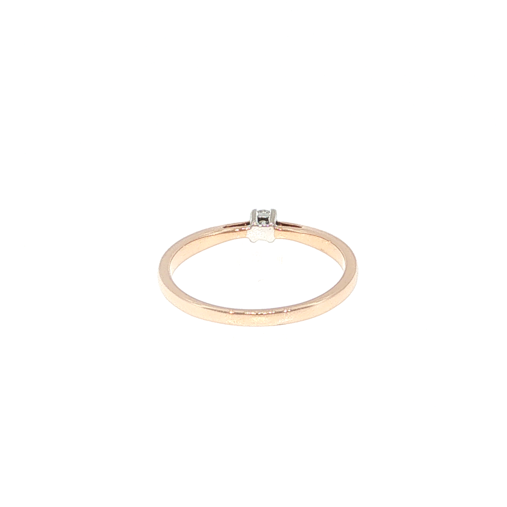 Rose Gold Diamond Solitaire Ring