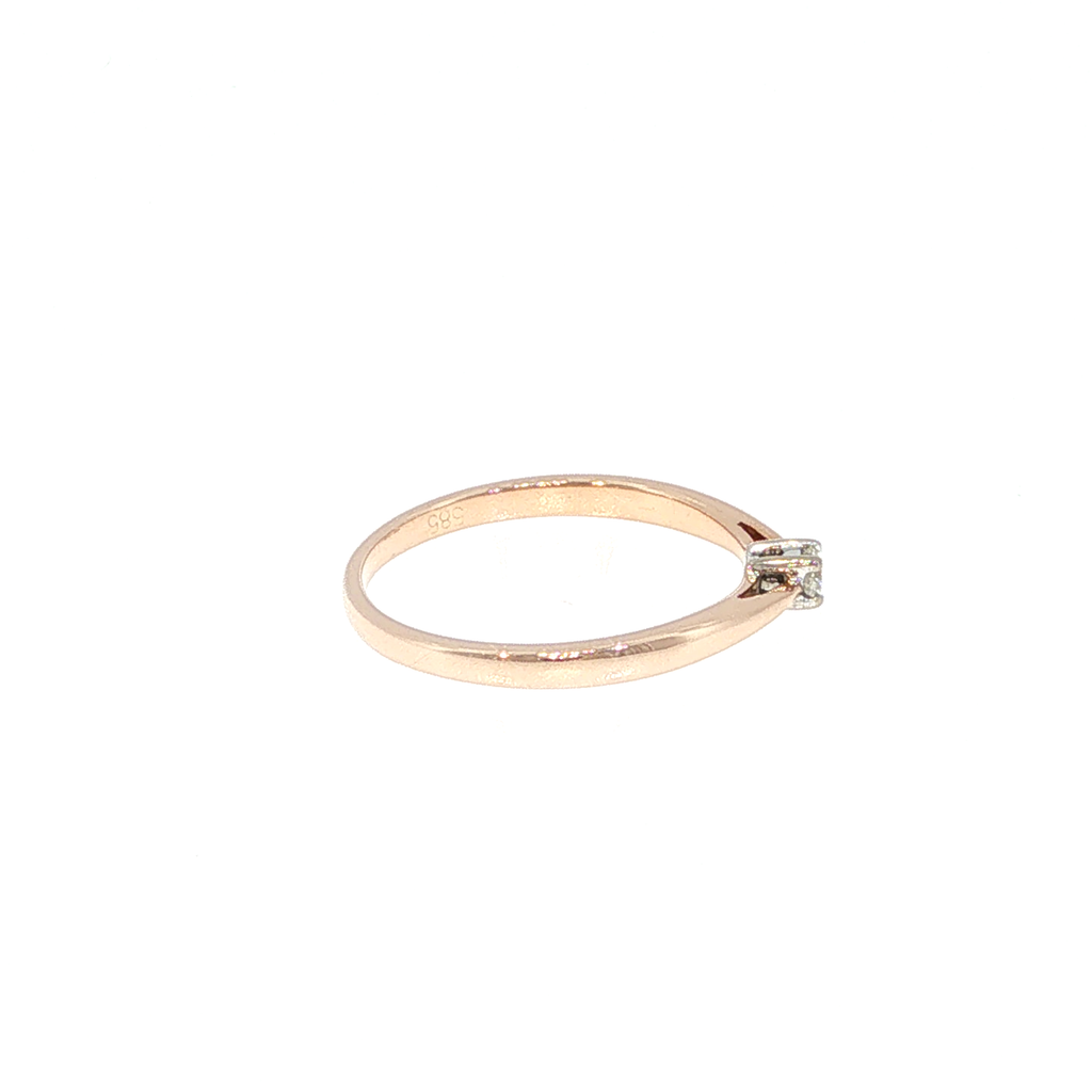 Rose Gold Diamond Solitaire Ring