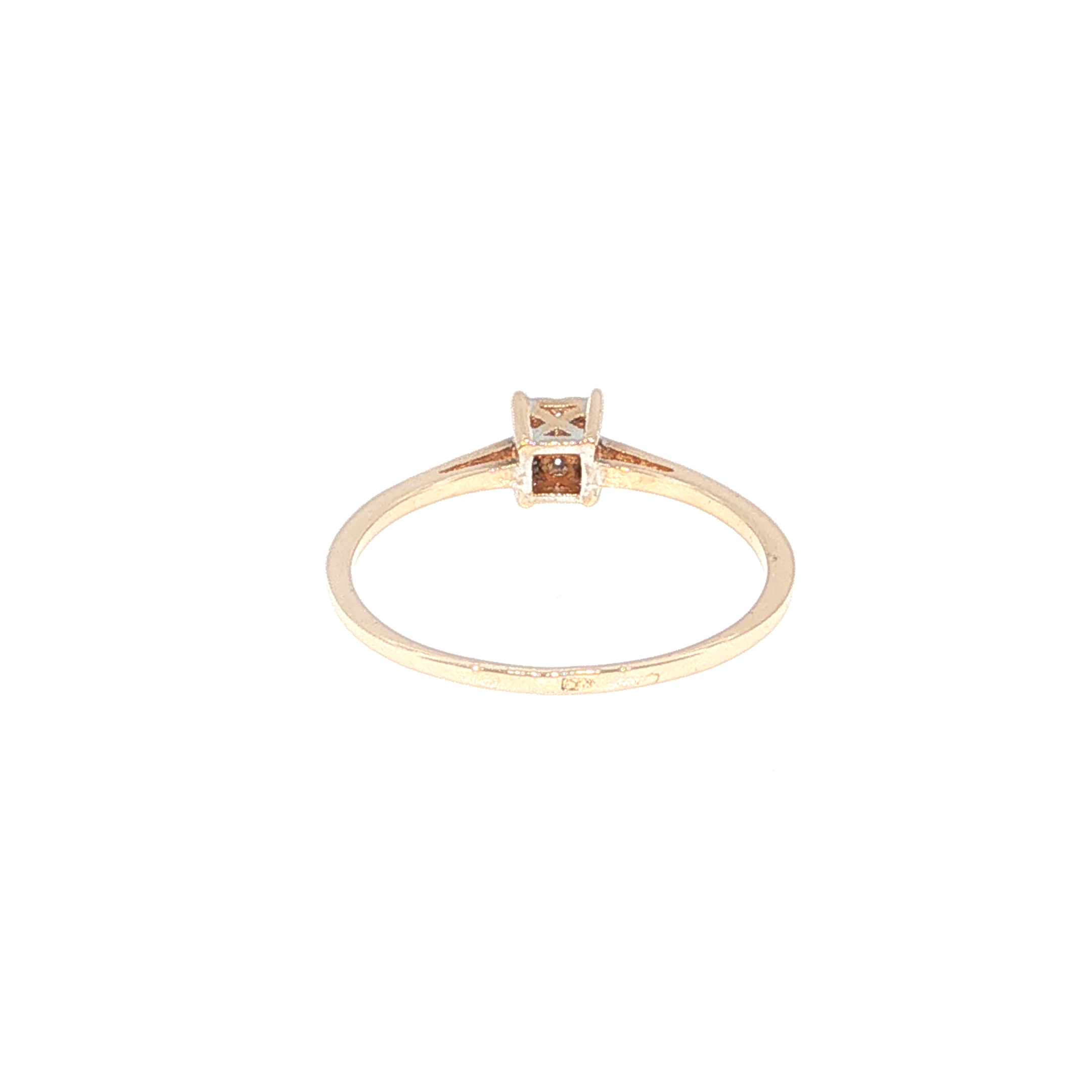 Diamond Square Cluster Ring in Rose Gold