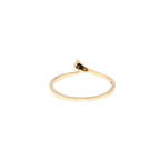 Yellow Gold Diamond Bypass Stackable Ring