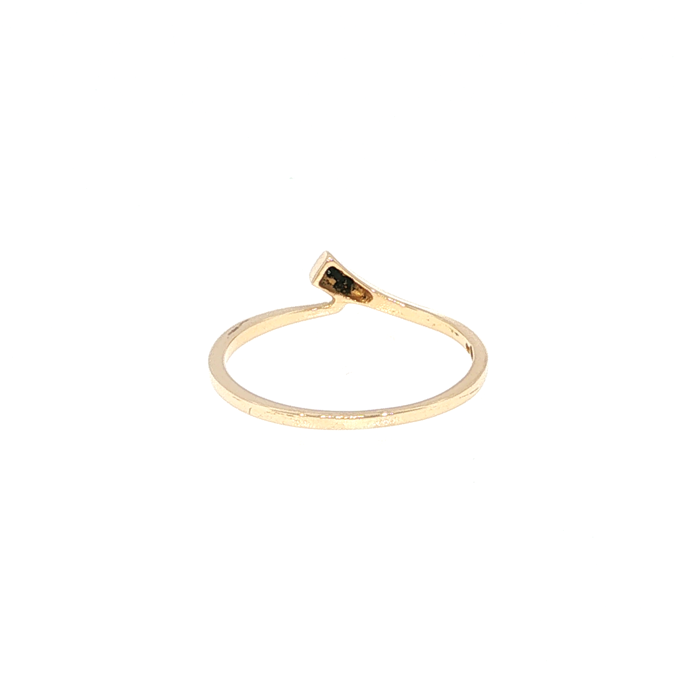 Yellow Gold Diamond Bypass Stackable Ring