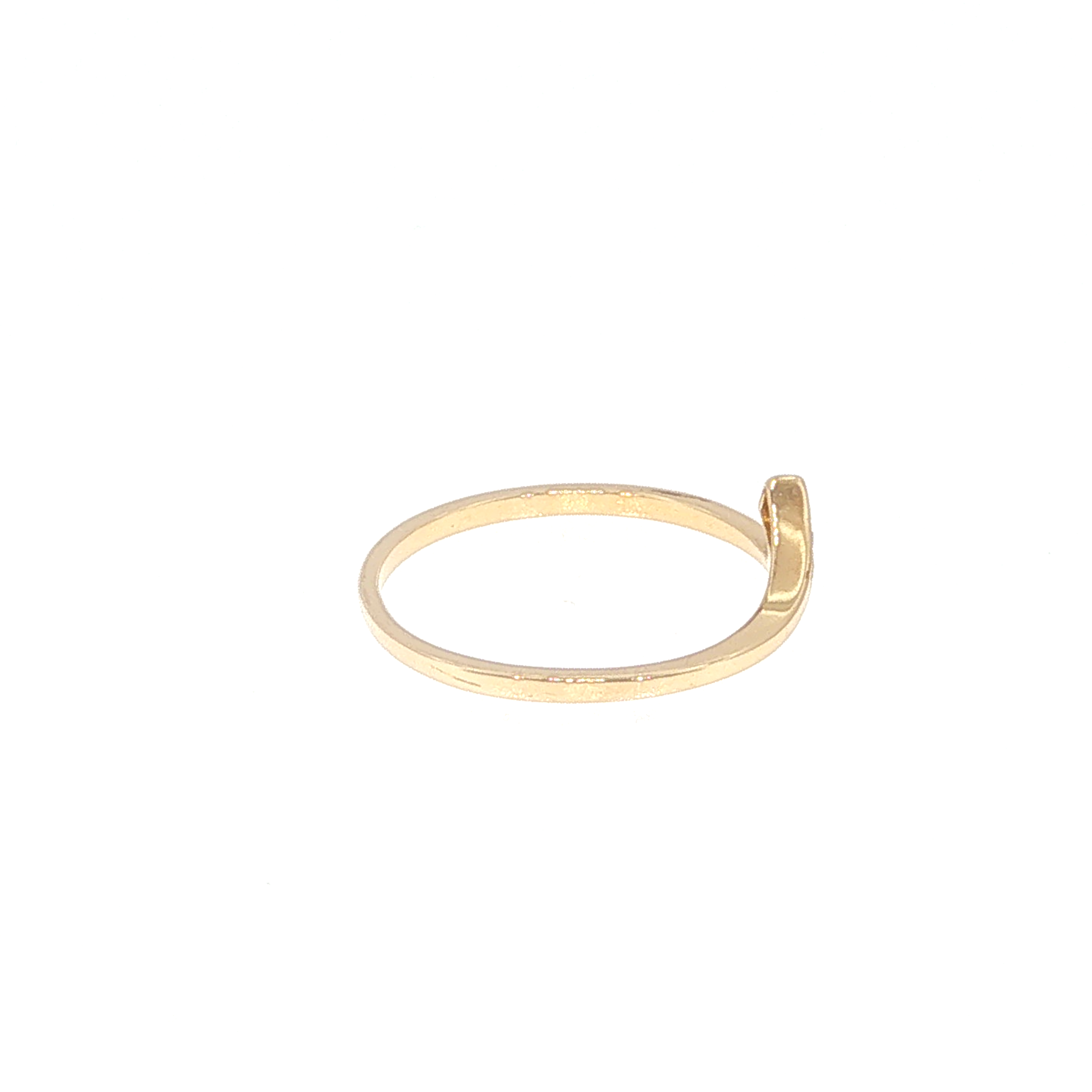 Yellow Gold Diamond Bypass Stackable Ring