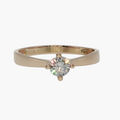 Round Diamond Solitaire Ring in Rose Gold