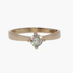 Round Diamond Solitaire Ring in Rose Gold