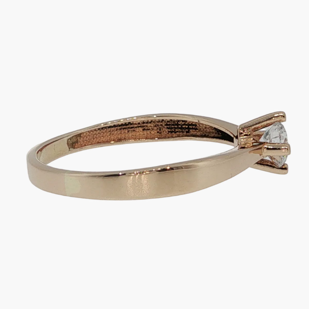 Round Diamond Solitaire Ring in Rose Gold