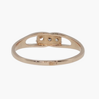 Rose Gold Three-Stone Diamond Split Shank Ring