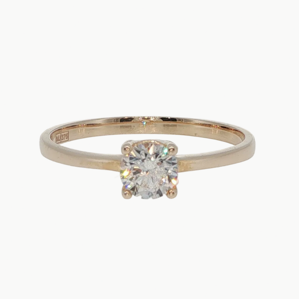 Rose Gold Diamond Solitaire Ring