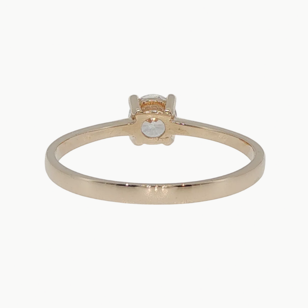 Rose Gold Diamond Solitaire Ring