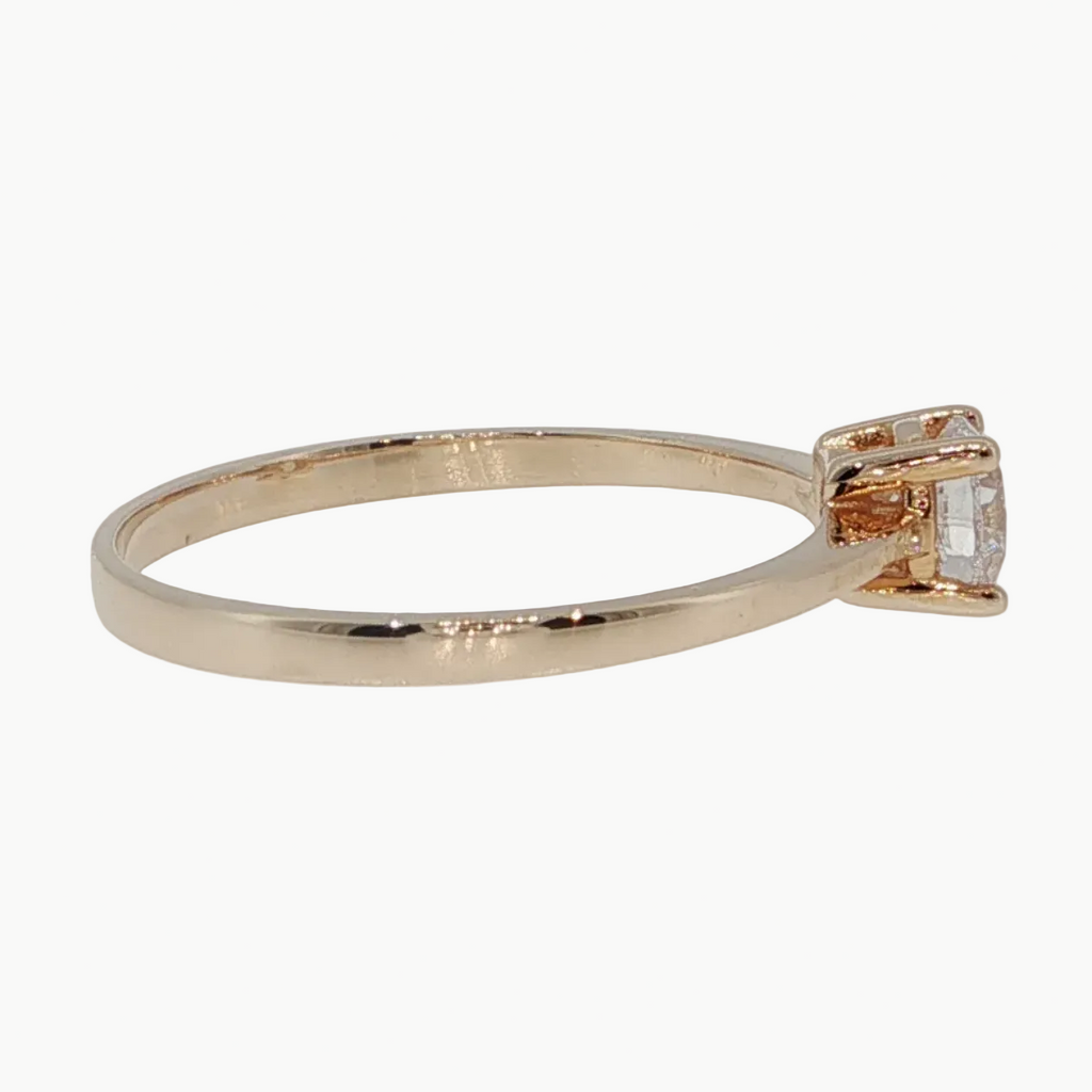 Rose Gold Diamond Solitaire Ring