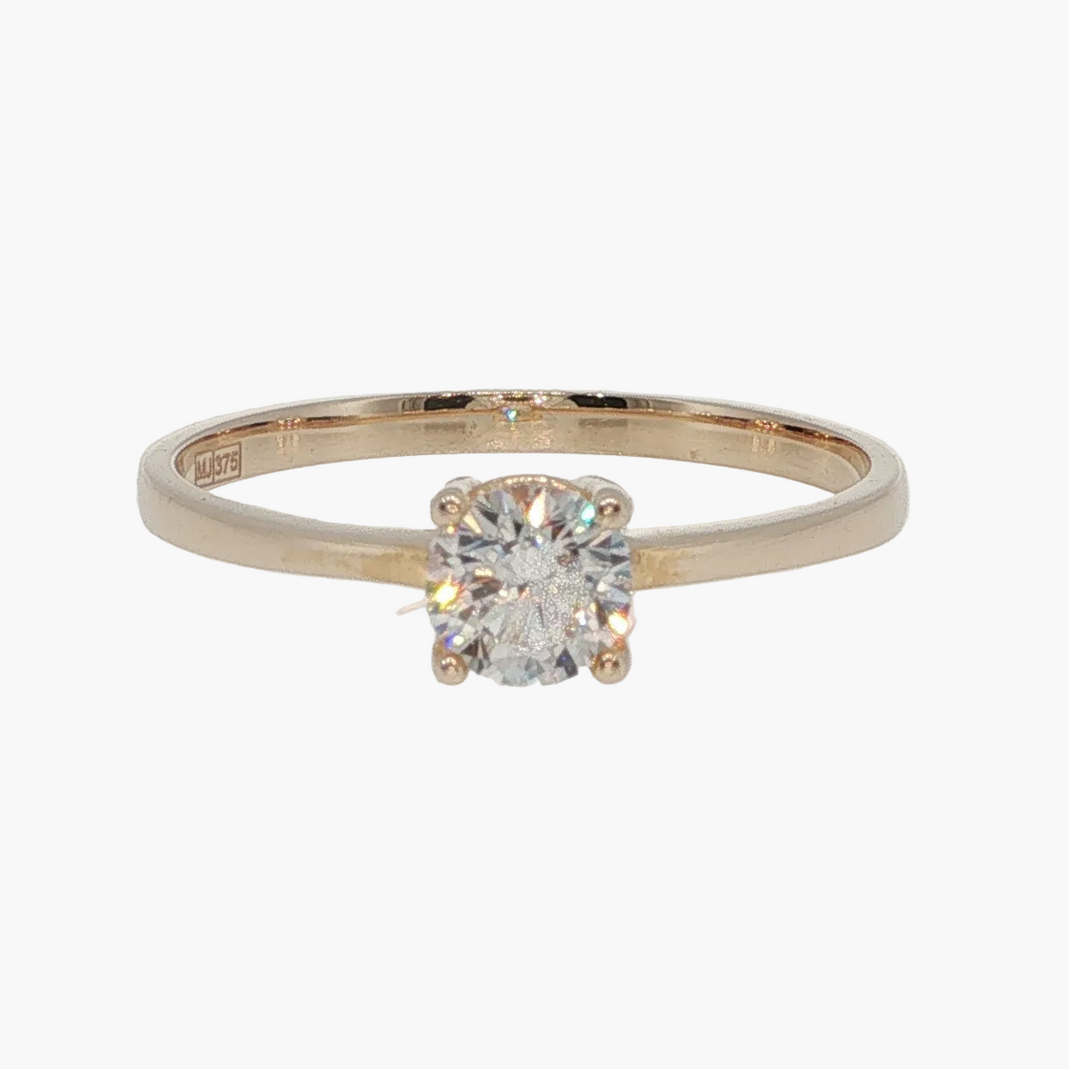 Classic Diamond Solitaire Ring in Rose Gold