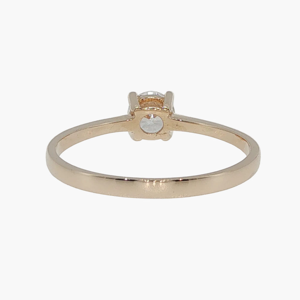 Classic Diamond Solitaire Ring in Rose Gold