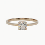 Round Diamond Solitaire Ring in Rose Gold