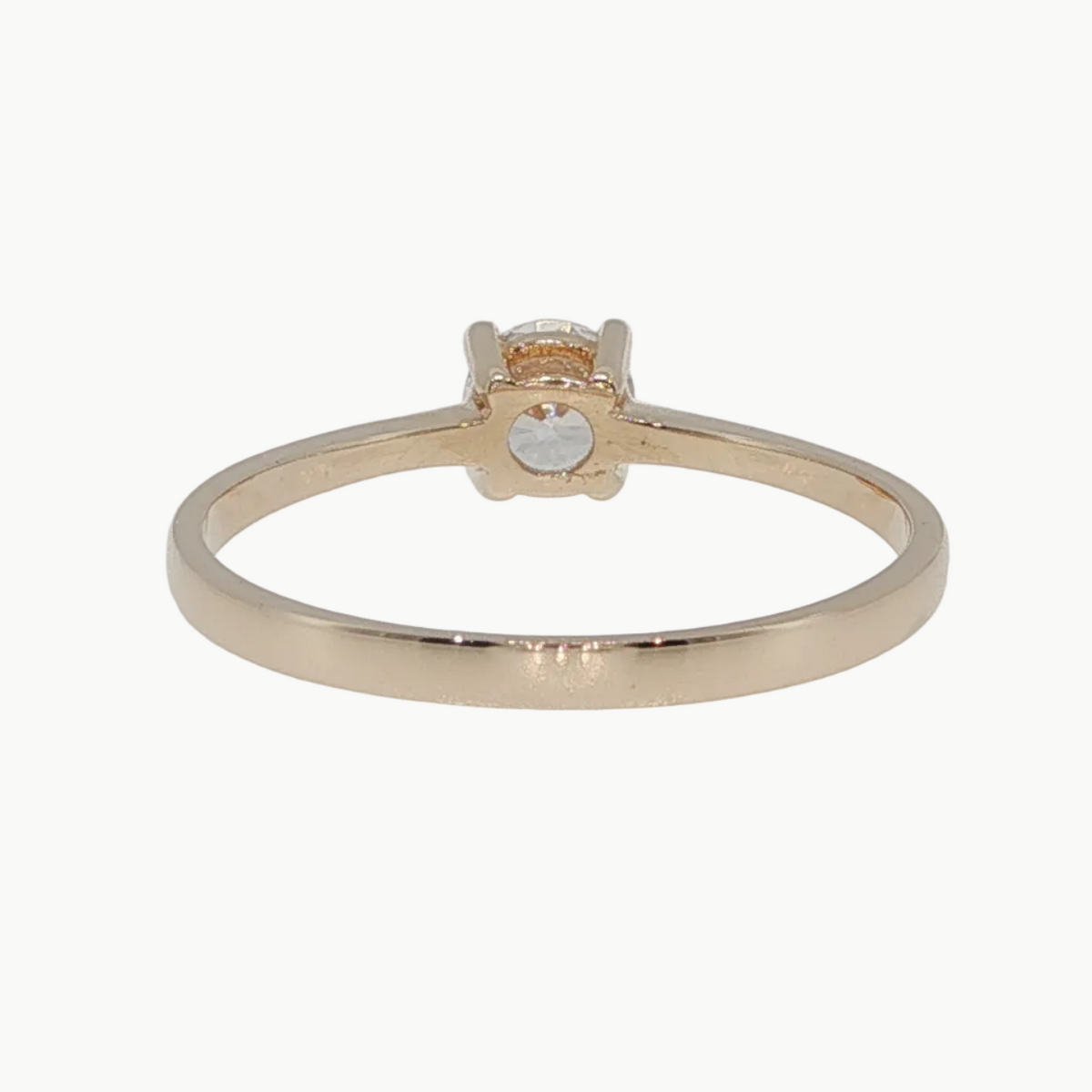 Round Diamond Solitaire Ring in Rose Gold