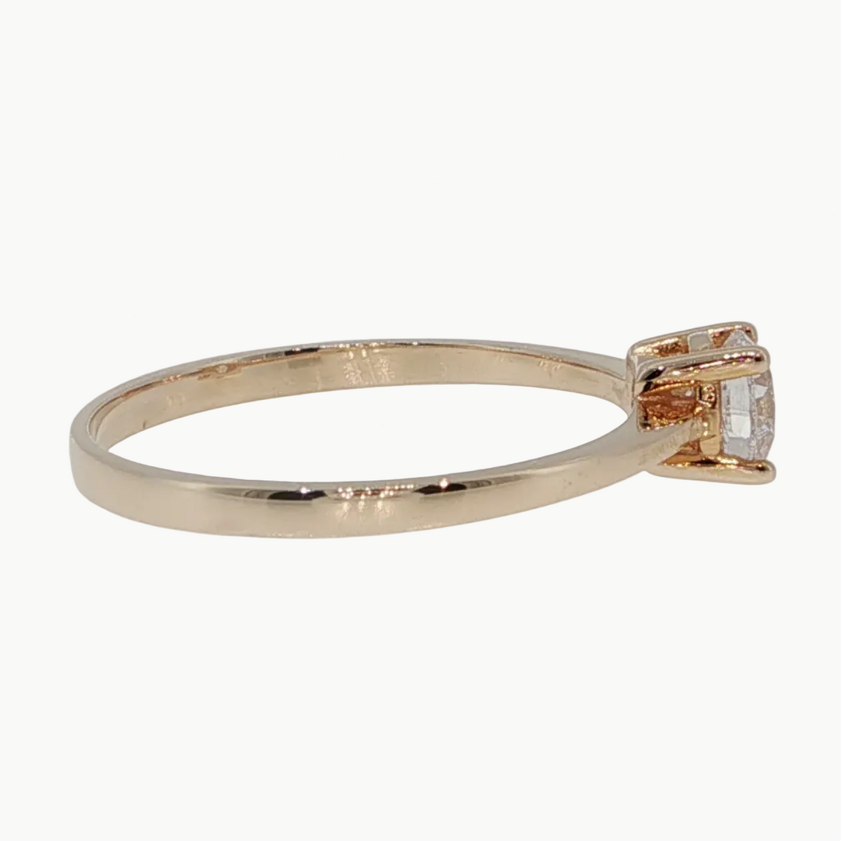 Round Diamond Solitaire Ring in Rose Gold