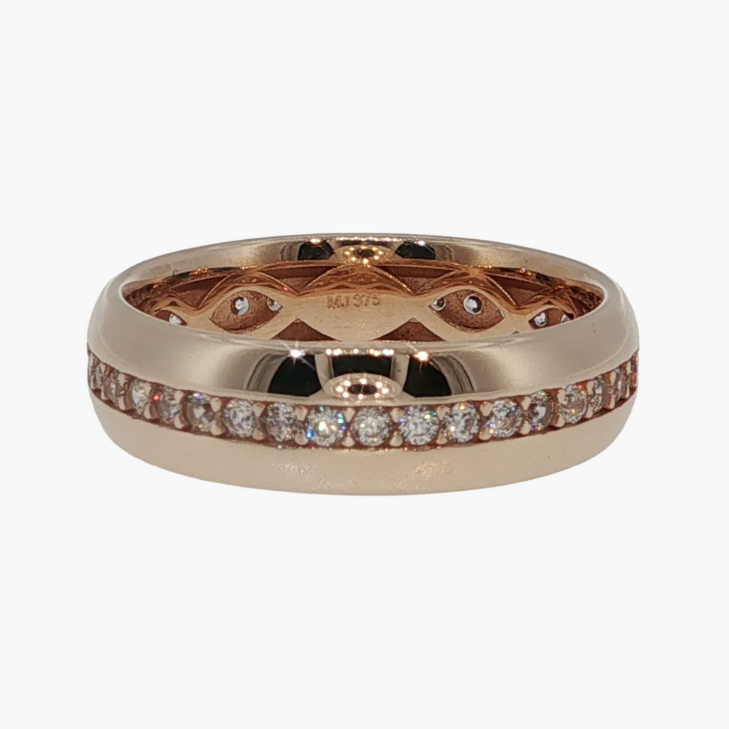 Rose Gold Diamond Channel-Set Eternity Ring