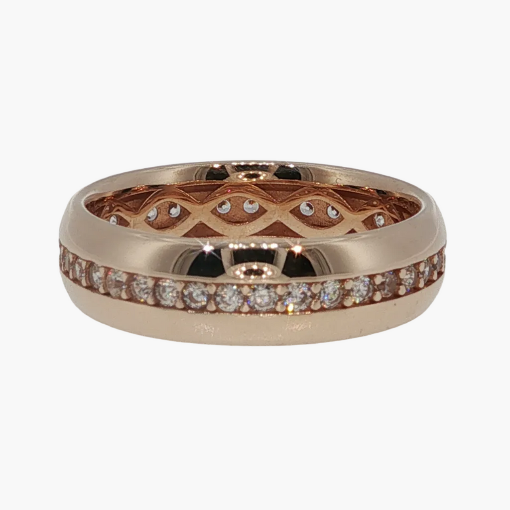 Rose Gold Diamond Channel-Set Eternity Ring